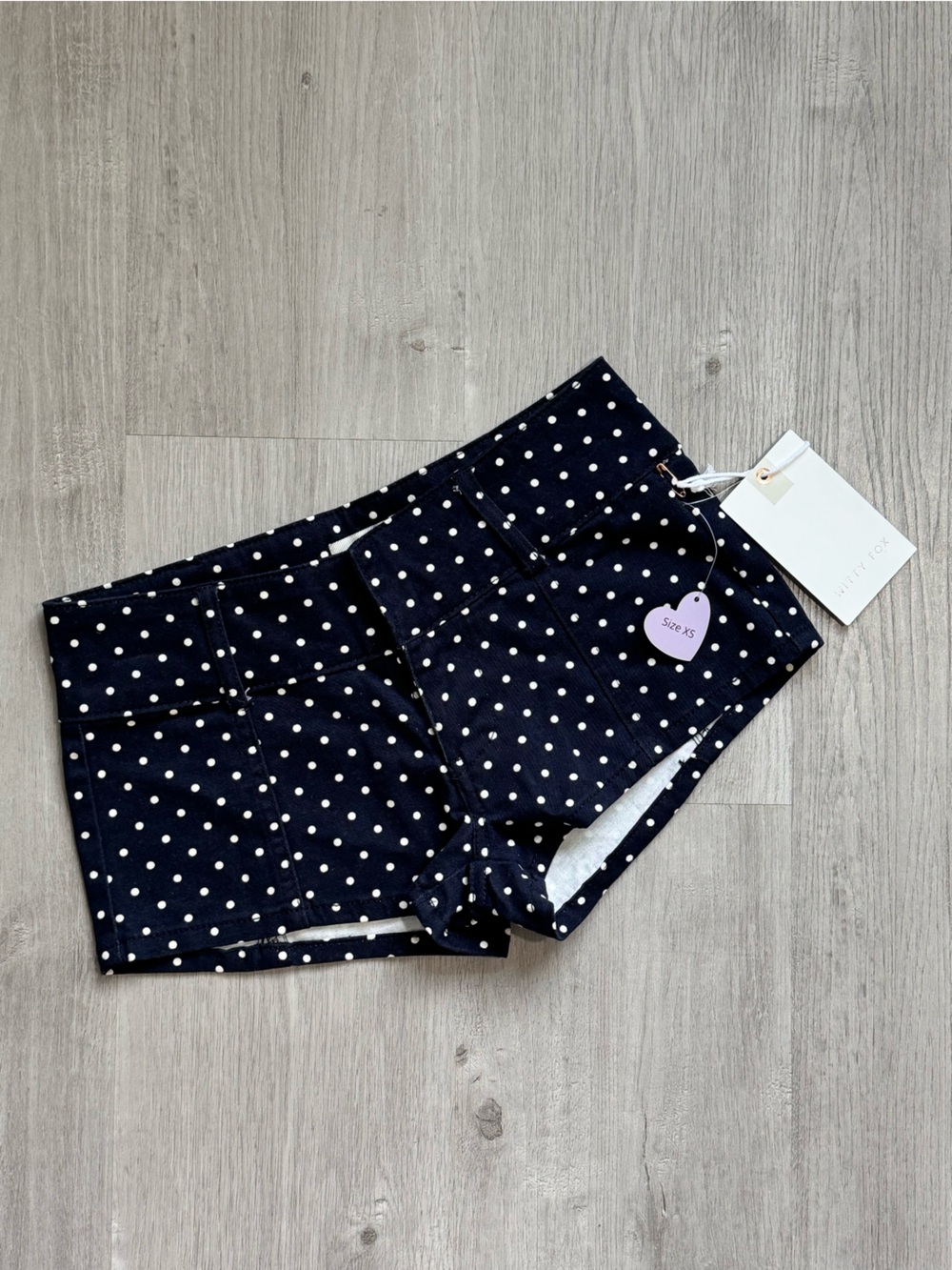 Witty Fox Low Rise Polka Dot Micro Shorts - Size XS